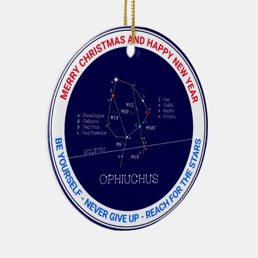 Zodiac Constellation Ophiuchus Keramisch Ornament (Rechts)