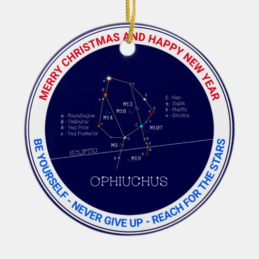 Zodiac Constellation Ophiuchus Keramisch Ornament (Voorkant)