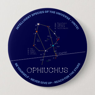 Zodiac Constellation Ophiuchus Ronde Button 4,0 Cm