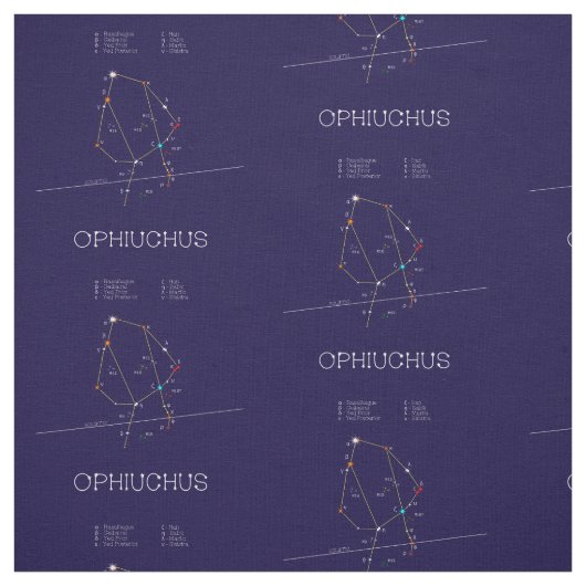 Zodiac Constellation Ophiuchus Stof (Swatch)