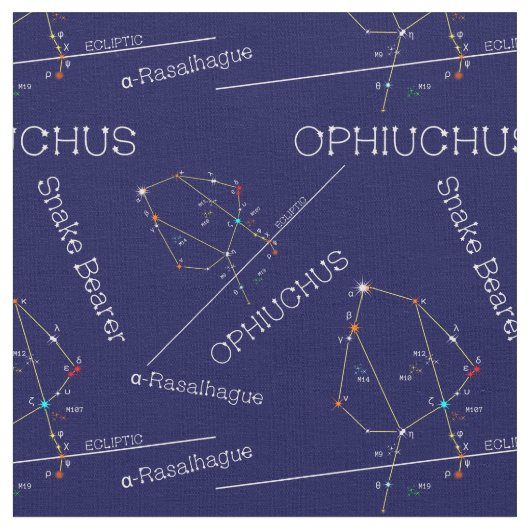 Zodiac Constellation Ophiuchus Stof (Close Up)