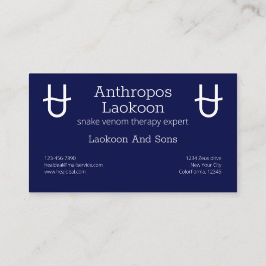 Zodiac Constellation Ophiuchus Visitekaartje (Achterkant)