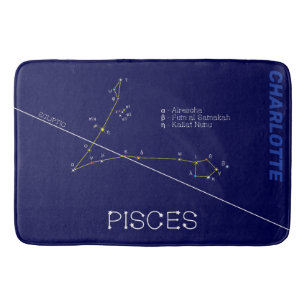 Zodiac Constellation Pisces Badmat