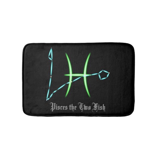 Zodiac Constellation Pisces Bath Mat (Voorkant)