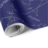 Zodiac Constellation Pisces Cadeaupapier (Rol Hoek)