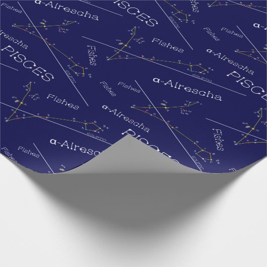 Zodiac Constellation Pisces Cadeaupapier (Hoek)