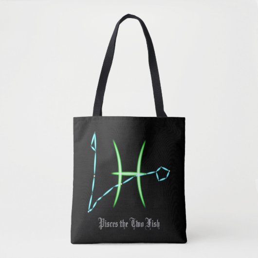 Zodiac Constellation Pisces Canvas tas (Voorkant)