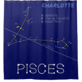 Zodiac Constellation Pisces Douchegordijn (Voorkant)