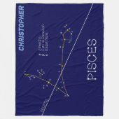 Zodiac Constellation Pisces Fleece Deken (Voorkant)