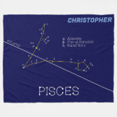 Zodiac Constellation Pisces Fleece Deken (Voorkant (Horizontaal))
