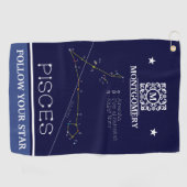 Zodiac Constellation Pisces Golfhanddoek (Horizontaal)