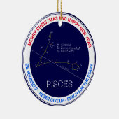 Zodiac Constellation Pisces Keramisch Ornament (Rechts)