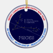 Zodiac Constellation Pisces Keramisch Ornament (Voorkant)