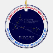 Zodiac Constellation Pisces Keramisch Ornament (Achterkant)