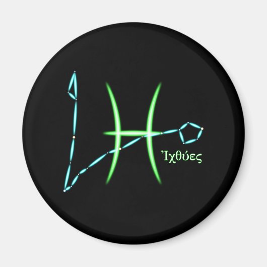 Zodiac Constellation Pisces Magnet (Voorkant)