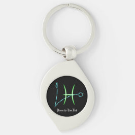 Zodiac Constellation Pisces Metal Sleutelhanger