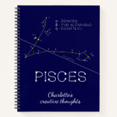 Zodiac Constellation Pisces Notitieboek (Voorkant)