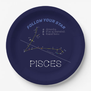 Zodiac Constellation Pisces Papieren Bordje