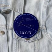Zodiac Constellation Pisces Ronde Button 4,0 Cm (In situ)