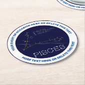 Zodiac Constellation Pisces Ronde Kartonnen Onderzetter (Gebogen)