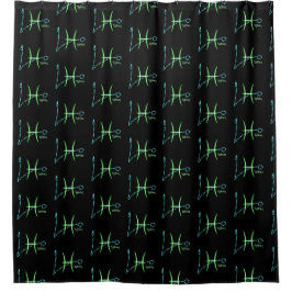 Zodiac Constellation Pisces Shower Curtain Douchegordijn