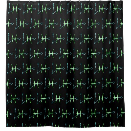 Zodiac Constellation Pisces Shower Curtain Douchegordijn (Voorkant)