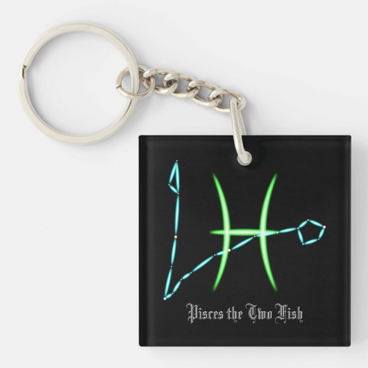 Zodiac Constellation Pisces Sleutelhanger (Voorkant)