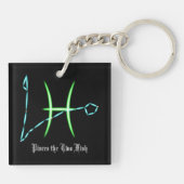Zodiac Constellation Pisces Sleutelhanger (Achterkant)