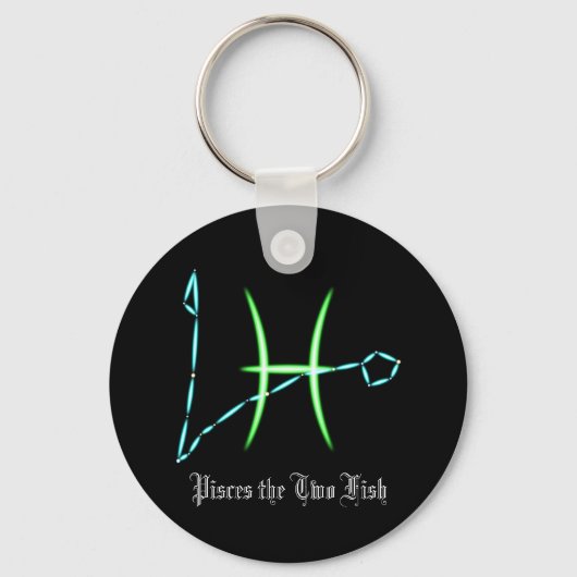 Zodiac Constellation Pisces Sleutelhanger (Voorkant)