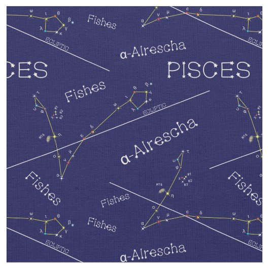 Zodiac Constellation Pisces Stof (Close Up)