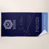 Zodiac Constellation Pisces Strandlaken (Voorkant)