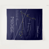 Zodiac Constellation Pisces Wandkleed (Voorkant (horizontaal))