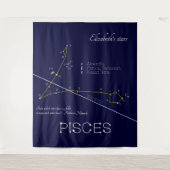 Zodiac Constellation Pisces Wandkleed (Voorkant)