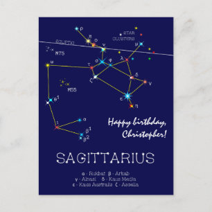 Zodiac Constellation Sagittarius Briefkaart