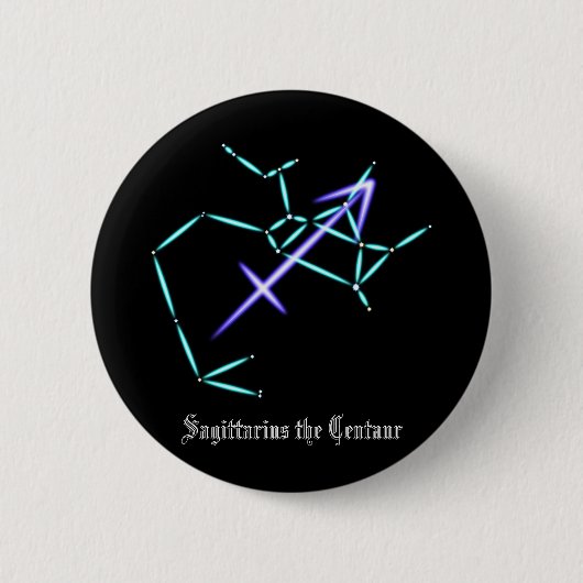Zodiac Constellation Sagittarius Button (Voorkant)