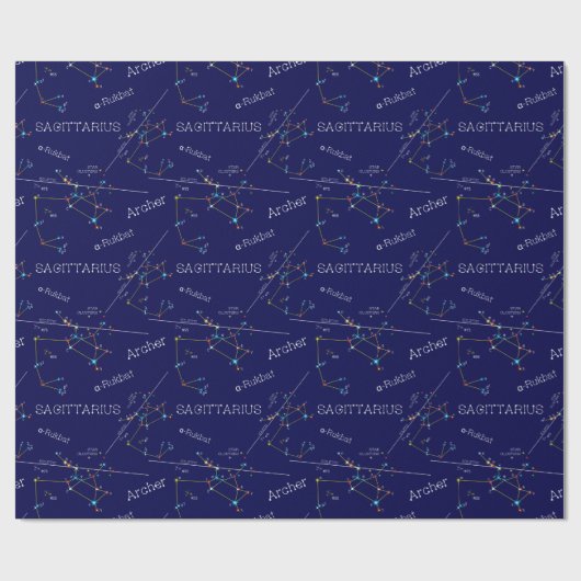 Zodiac Constellation Sagittarius Cadeaupapier (Vlak)