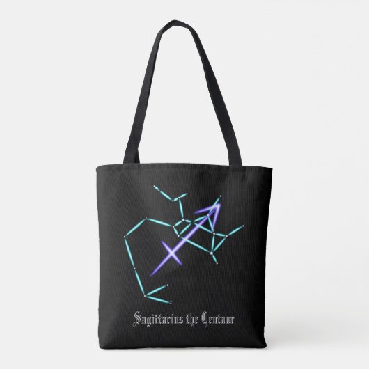 Zodiac Constellation Sagittarius Canvas tas (Achterkant)