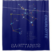 Zodiac Constellation Sagittarius Douchegordijn (Voorkant)
