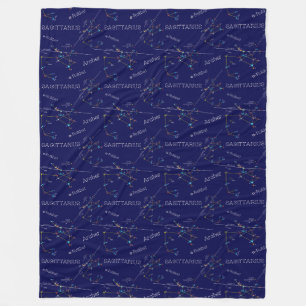 Zodiac Constellation Sagittarius Fleece Deken