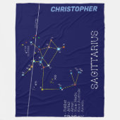 Zodiac Constellation Sagittarius Fleece Deken (Voorkant)