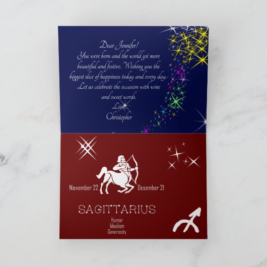 Zodiac Constellation Sagittarius Kaart (Binnen)