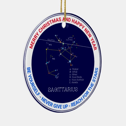 Zodiac Constellation Sagittarius Keramisch Ornament (Rechts)