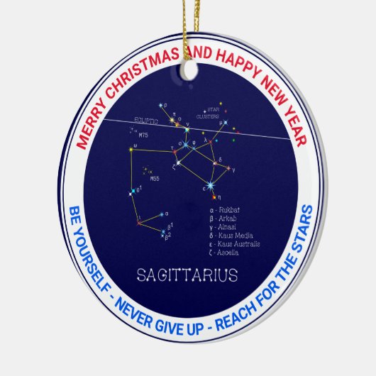 Zodiac Constellation Sagittarius Keramisch Ornament (Links)