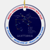 Zodiac Constellation Sagittarius Keramisch Ornament (Achterkant)
