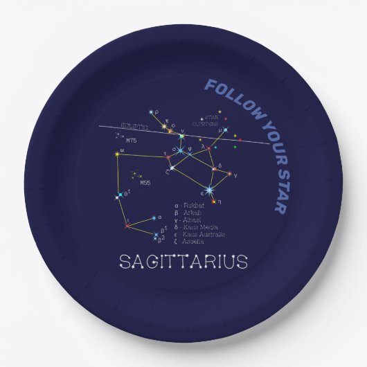 Zodiac Constellation Sagittarius Papieren Bordje (Voorkant)