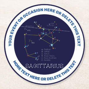 Zodiac Constellation Sagittarius Ronde Kartonnen Onderzetter