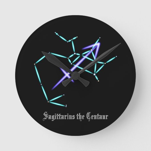 Zodiac Constellation Sagittarius Ronde Klok (Voorkant)