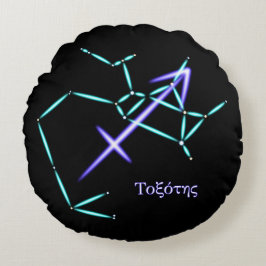 Zodiac Constellation Sagittarius Round Pillow Rond Kussen
