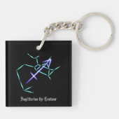 Zodiac Constellation Sagittarius Sleutelhanger (Achterkant)