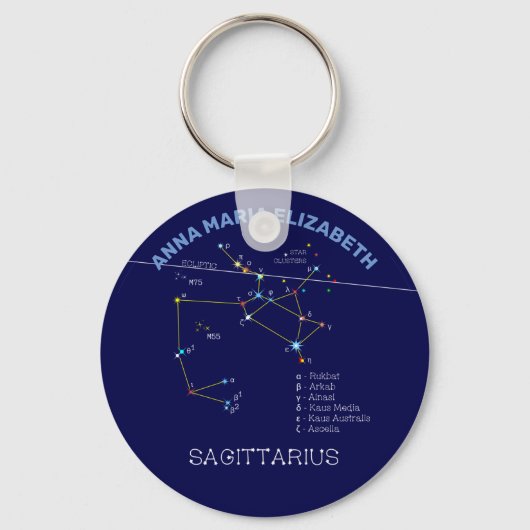 Zodiac Constellation Sagittarius Sleutelhanger (Voorkant)